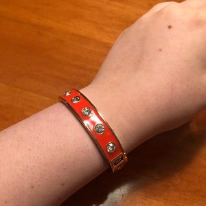 Magnetic closure gold and orange bangle!